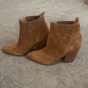 Marc Fisher Brown Suede Ankle Booties
